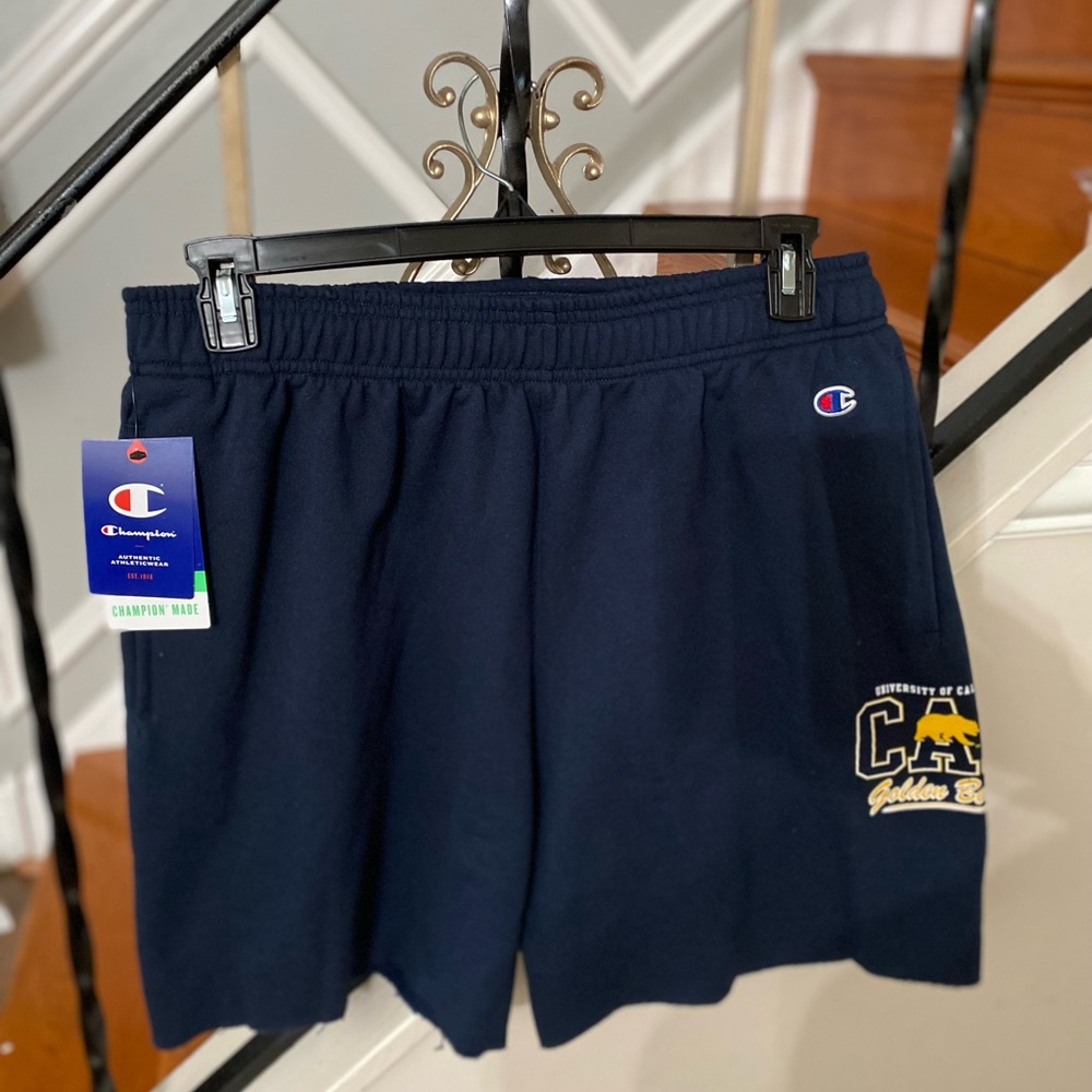 Champion Navy Men's California Golden Bears Athletic Shorts with Logo